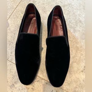 Black Velvet Magnanni Loafers